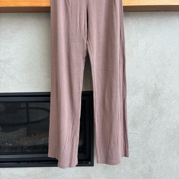 NAADAM Ribbed Lightweight Wide Leg Pants, Size S